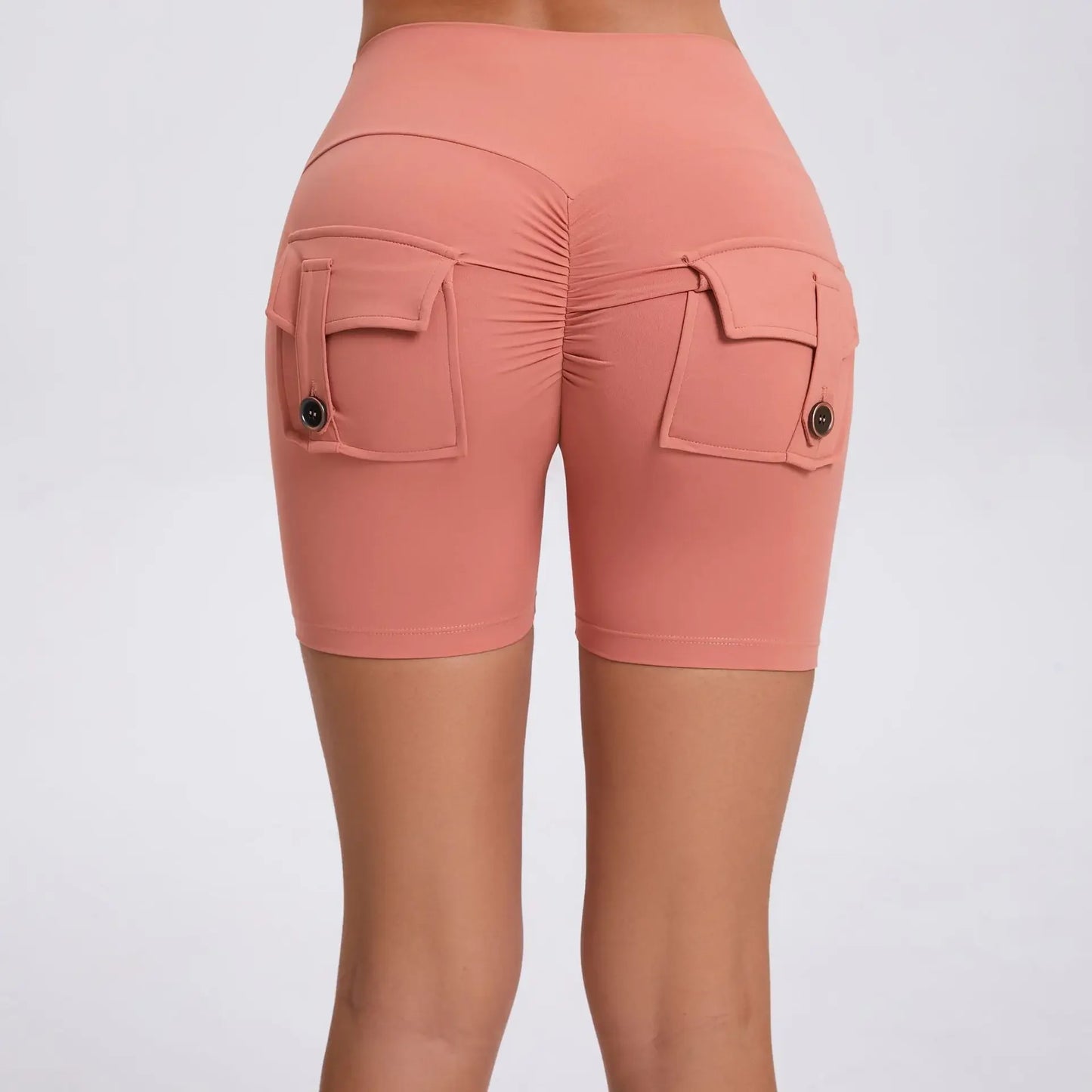Sport Gym Shorts Women with Pocket Push up Scrunch Short Gym Mujer Ropa De Yoga Clothes Blue Yellow Pink Red Purple Beige White