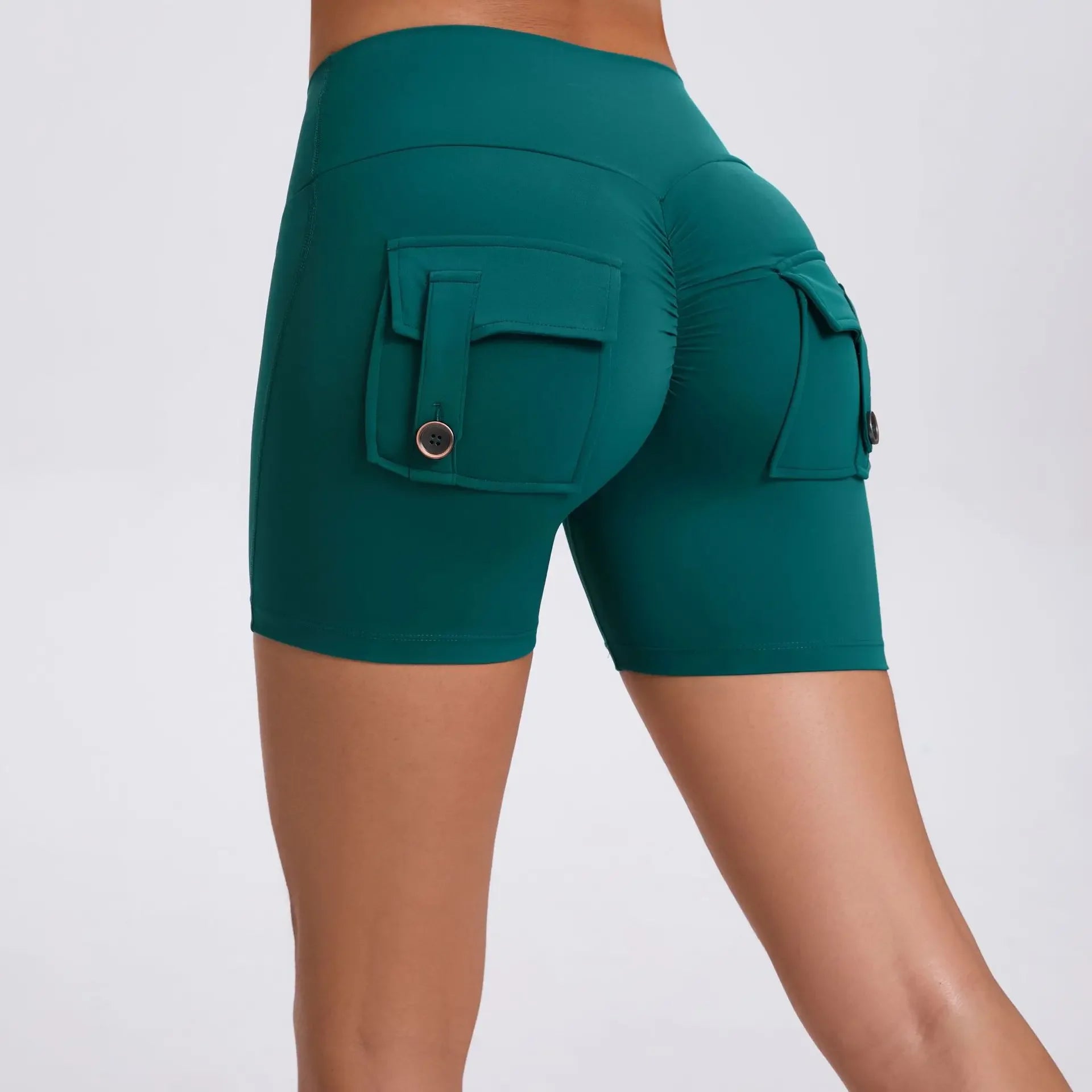 Sport Gym Shorts Women with Pocket Push up Scrunch Short Gym Mujer Ropa De Yoga Clothes Blue Yellow Pink Red Purple Beige White