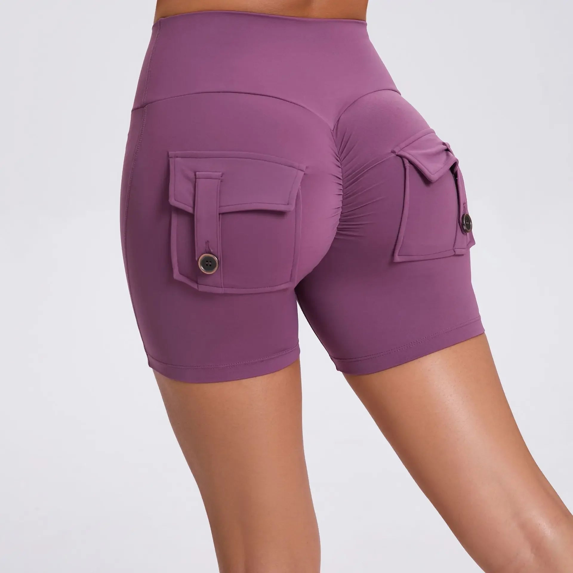 Sport Gym Shorts Women with Pocket Push up Scrunch Short Gym Mujer Ropa De Yoga Clothes Blue Yellow Pink Red Purple Beige White